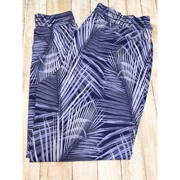 Tommy Bahama Pants - Tommy Bahama IslandZone Womens Blue Palm Print Jogger Pants Size Medium.